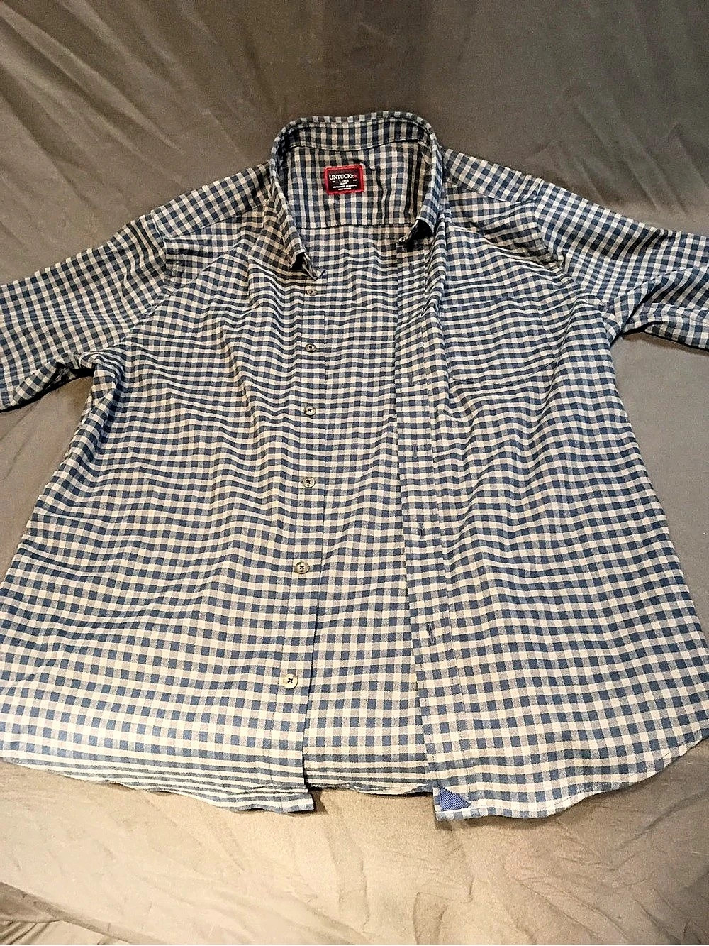 UNTUCKit Button Down Shirt in Blue & White
